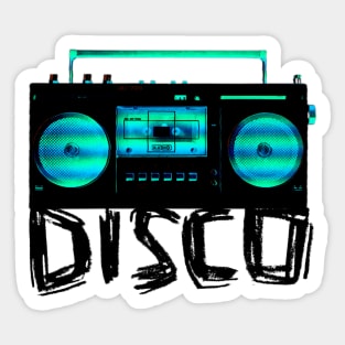 Music Vintage Disco Radio for Disco Party Sticker